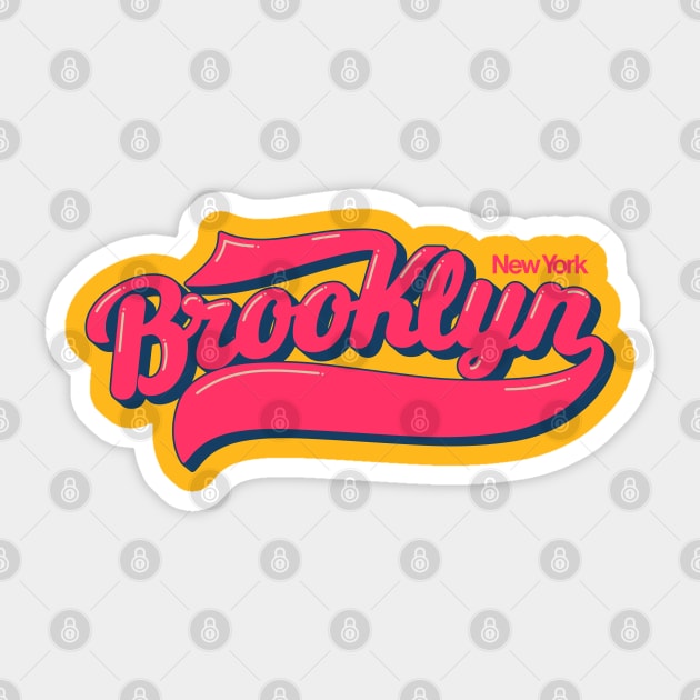 New York Brooklyn - Brooklyn Schriftzug - Brooklyn  Logo Sticker by Boogosh